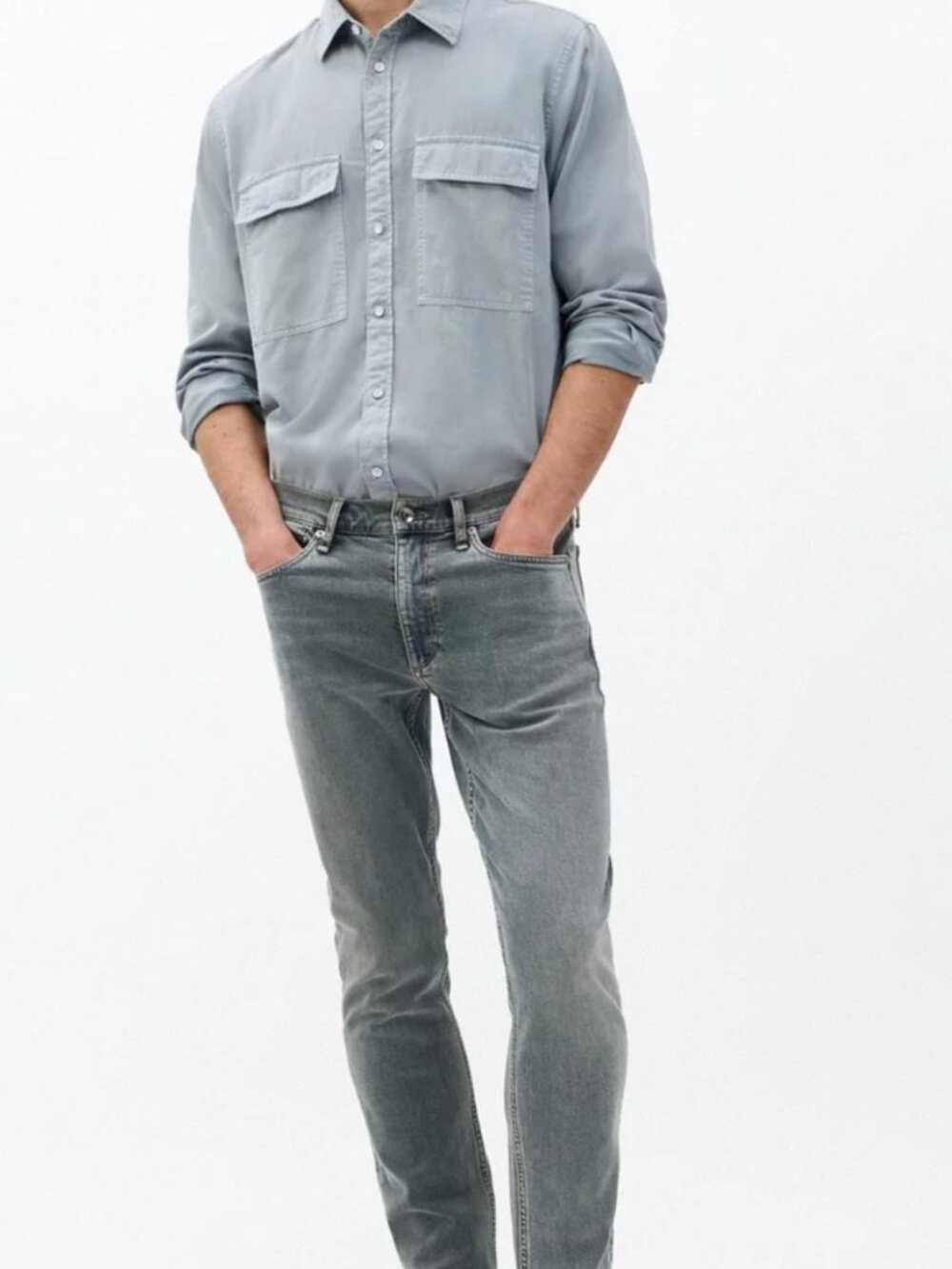 Rag & Bone Men's Fit 2 Slim Jeans – Light Gray – 30